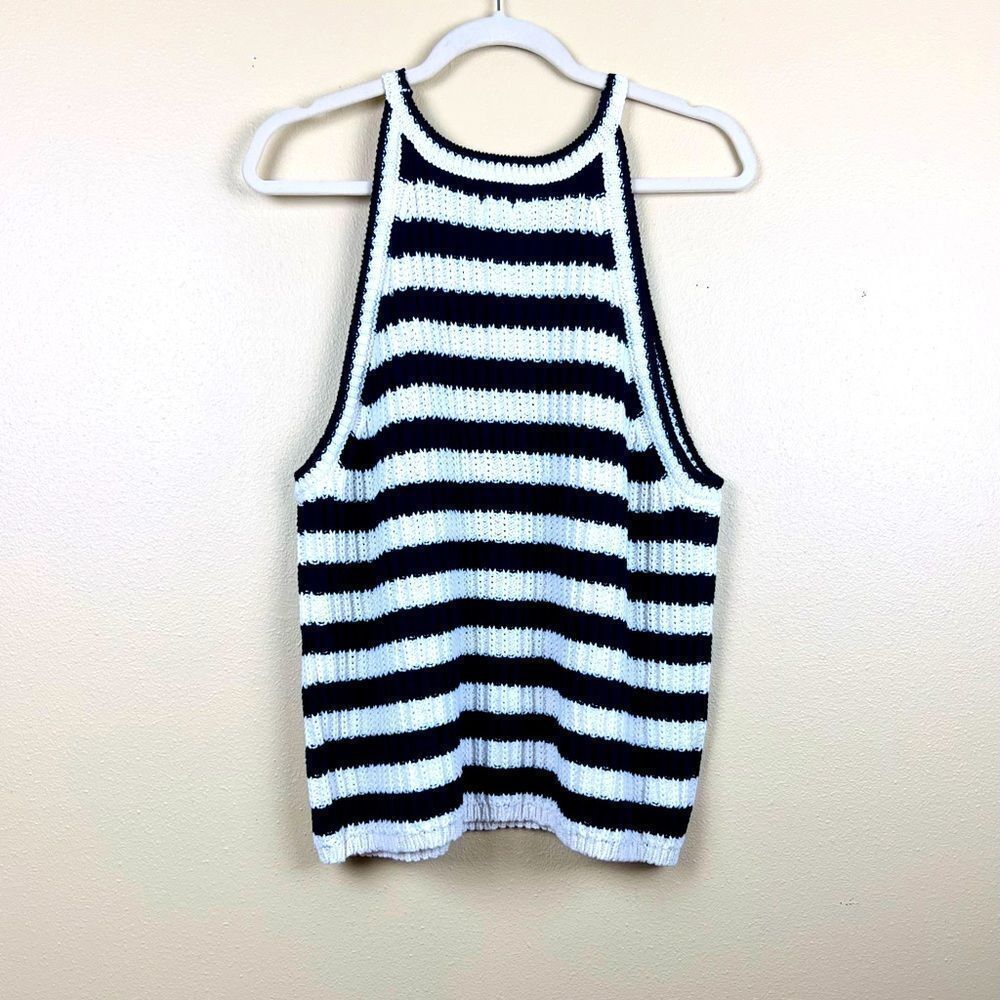 NWT A new day Top Knit Tank Sweater Black White Size XXL - Picture 3 of 7